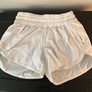 White lulu lemon athletic shorts size 4